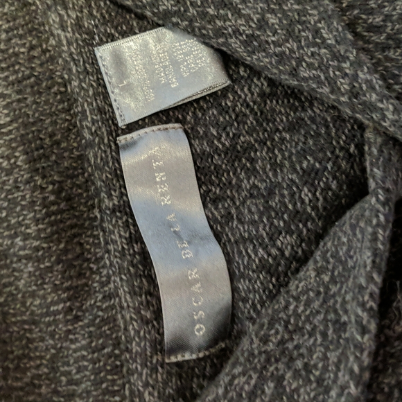 Oscar de la Renta Gray Sweater L 100% Cotton - Picture 4 of 6